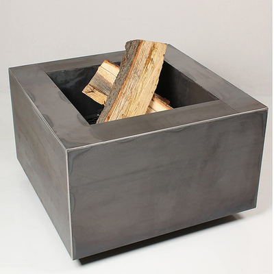 Açık Odun Yakma Kare Metal Ateş Çukuru 600 X 600 X H500mm