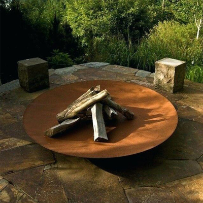 Kamp Partisi için 80cm Rusty Corten Yangın Kase Mangal Açık
