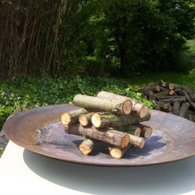 Kamp Partisi için 80cm Rusty Corten Yangın Kase Mangal Açık