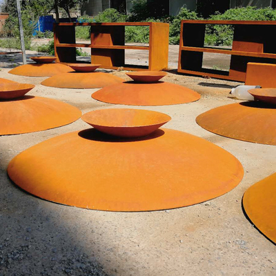 Kamp Partisi için 80cm Rusty Corten Yangın Kase Mangal Açık