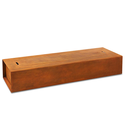 Gaz Propan Isıtma Corten Çelik Ateş Çukuru 1200 X 600 X 320mm Avlu Dekorasyonu