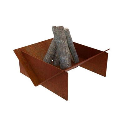 Sökülebilir Corten Çelik Ateş Çukuru GN-FP-333 Dış Mekan Isıtma Doğal Paslı