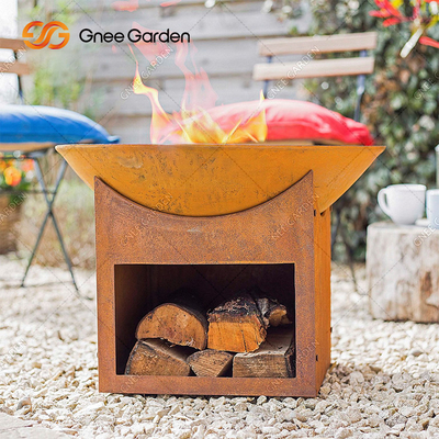 Bahçe Dekorasyonu İçin 56cm Lazer Kesim Yuvarlak Corten Ateş Çukuru