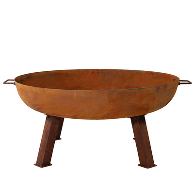 Taşınabilir Corten Çelik Ateş Çukuru Kamp Corten Çelik Şenlik Ateşi Sobaları Yangın Kasesi