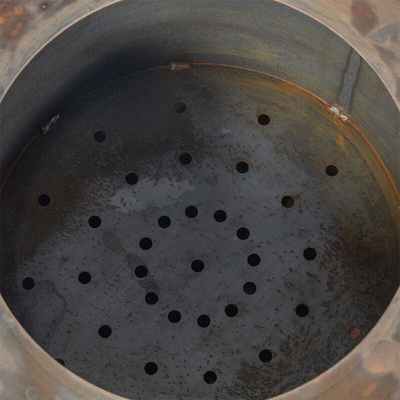 Açık Bahçe Kamp Ateşi Odun Yanan Corten Çelik Metal Yangın Kasesi Yuvarlak Rustik