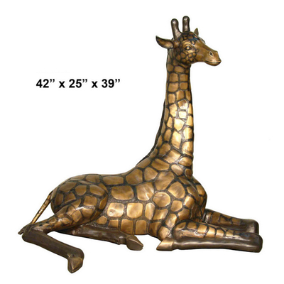 H130cm Gerçekçi Bronz Zürafa Heykel Büyük Bronz Bahçe Heykelleri Dekoratif