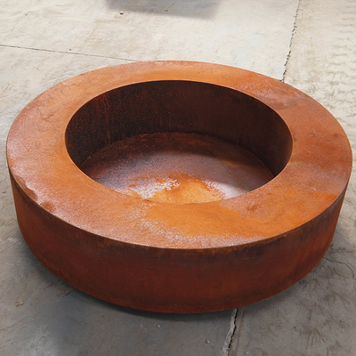 Ayırt Edici Corten Çelik Paslı Metal 2mm Kalınlık Isıtıcı Corten Çelik Ateş Çukuru Açık Ateş Çukuru Kasesi için