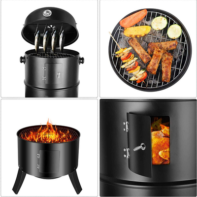 Modern Corten Çelik Paslı Kamp Barbekü Izgara Odun Yanan Açık Havada Yemek