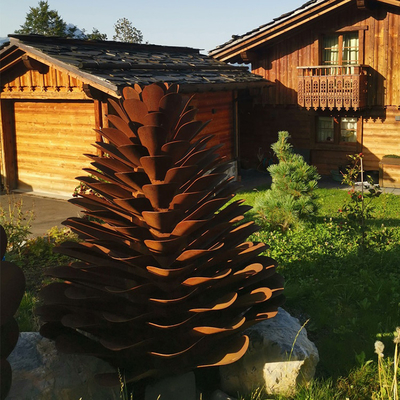 Bahçe Manzarası Corten Çelik Heykel Kaktüs Metal Yard Sanat Doğal Paslı