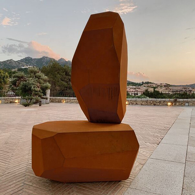 3mm Kalınlık Benzersiz Corten Çelik Heykel Metal Yard Sanat Heykel