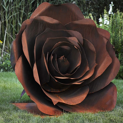 3mm Kalınlık Benzersiz Corten Çelik Heykel Metal Yard Sanat Heykel