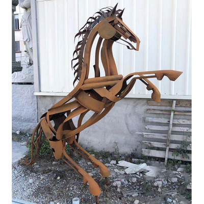 Özel Boyutlu Açık Metal At Heykeli Ayrışma Çelik