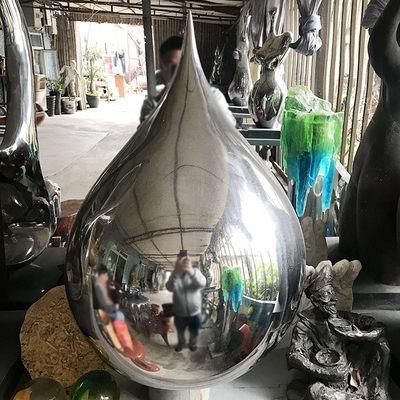 Oval Küre 304 Modern Paslanmaz Çelik Heykel Dış Mekan Yaratıcı