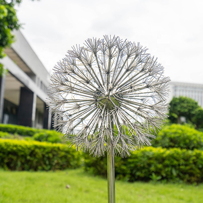 Bahçe için 304 316 Paslanmaz Çelik Yard Sanat Elektrolizle Karahindiba Şekli