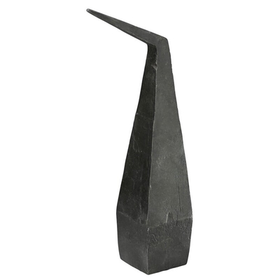 Soyut İskandinav Dış Mekan Metal Heykel Siyah Demir Heykel 6 İnç Yükseklik
