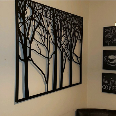 29x38 İnç Hayat Ağacı Yapıt Metal Lazer Kesim Bahçe İçin